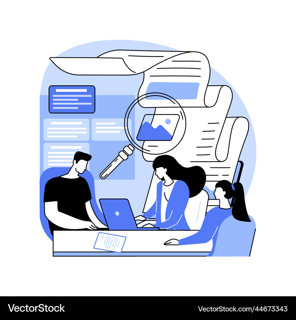IT Specialists Analyzing Market Research Vector Image