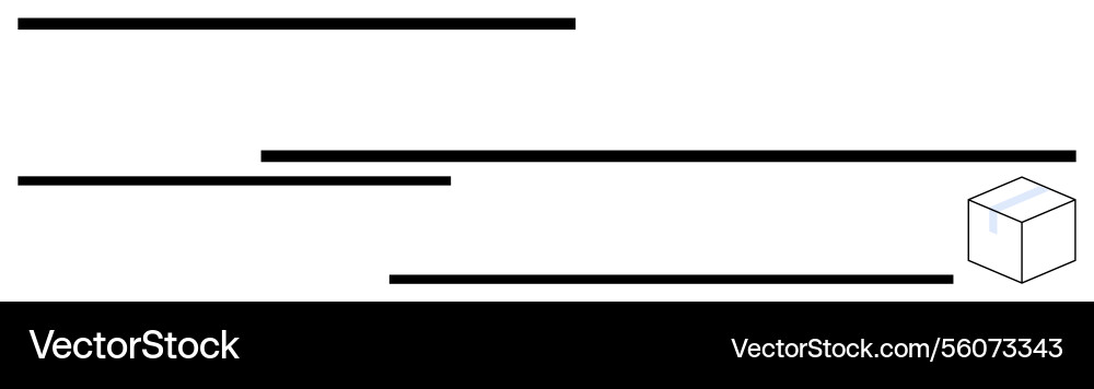 Minimalist design with black lines and a cube vector image