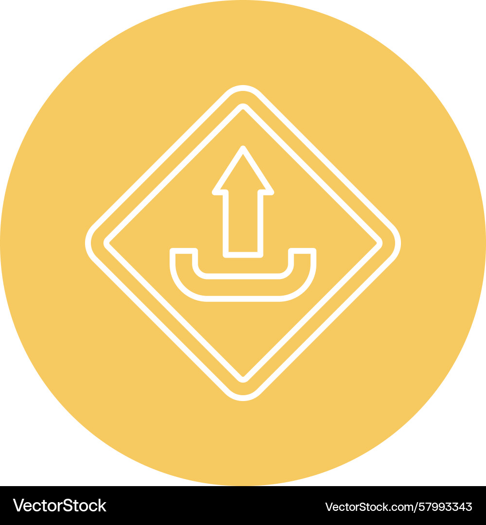 Multi Circle Upload Line Vector Image