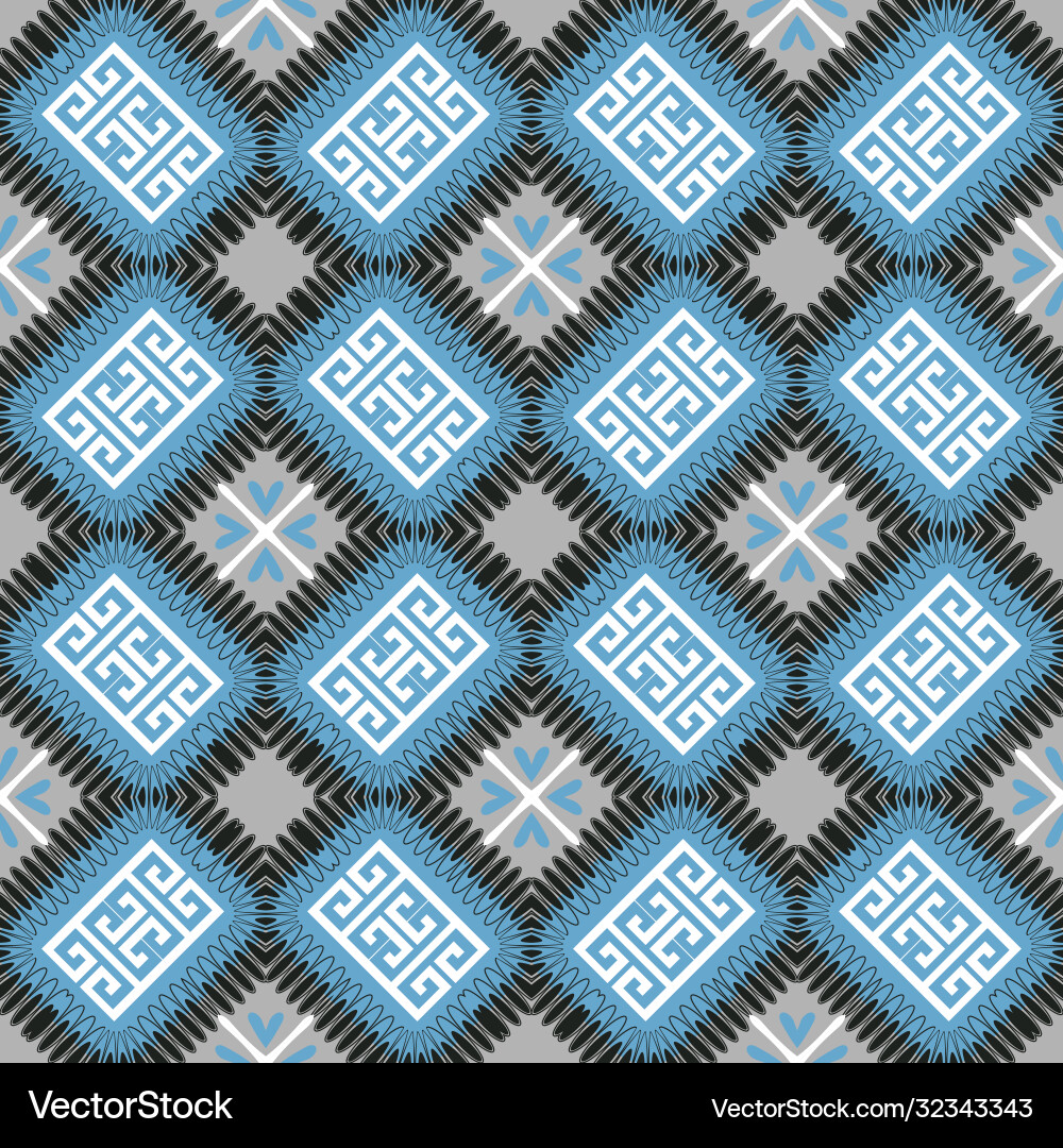 Patchwork seamless pattern colorful ornamental Patchwork seamless pattern colorful ornamental vector image
