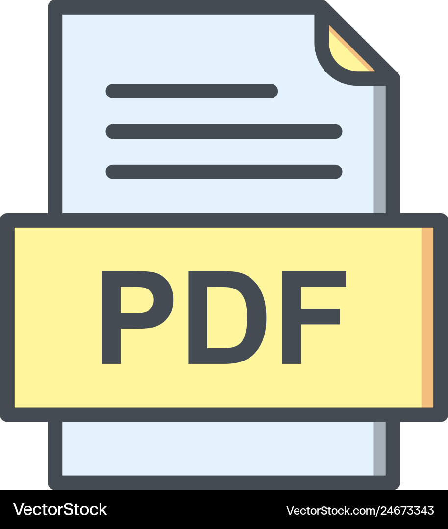 Pdf file document icon vector image