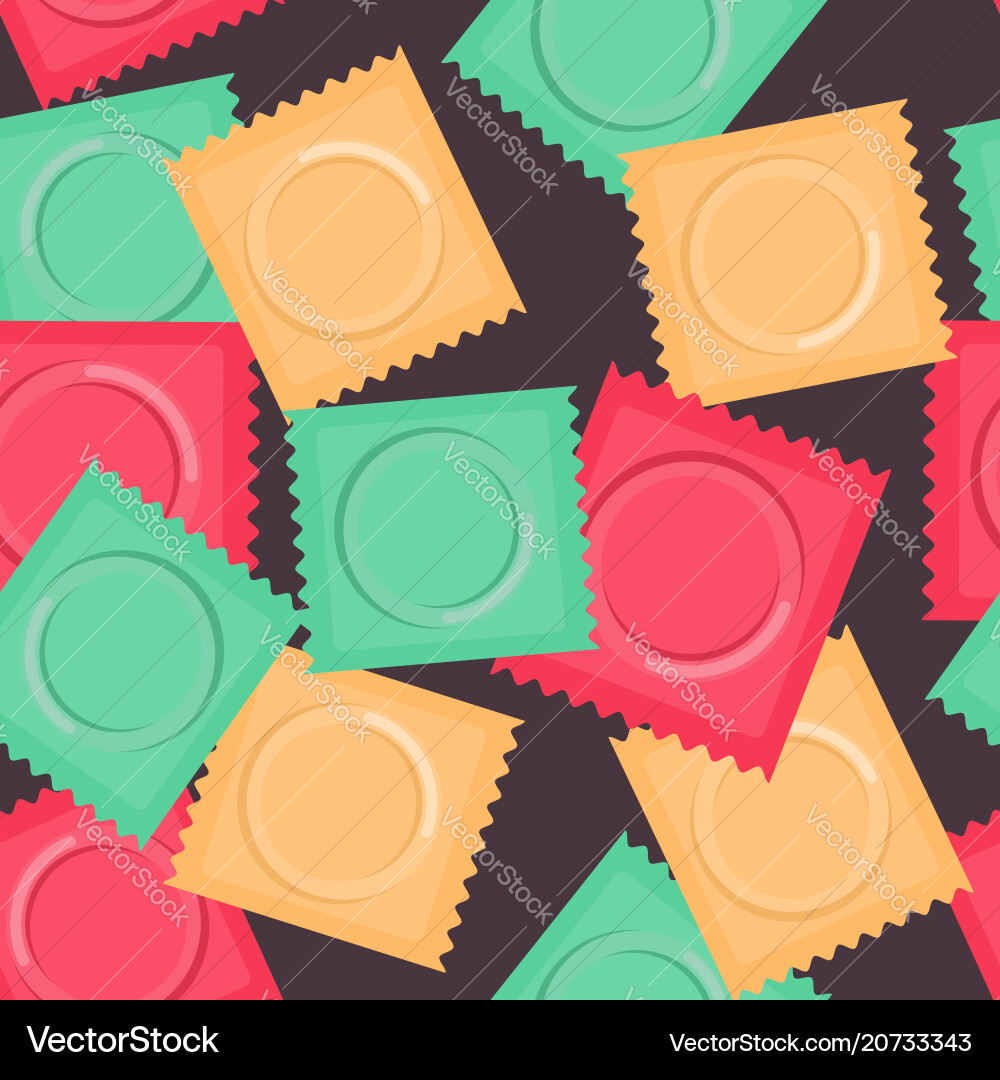 Set color condom packed seamless pattern Set color condom packed seamless pattern Vector Image