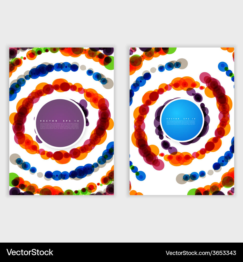 Template with abstract background vector image