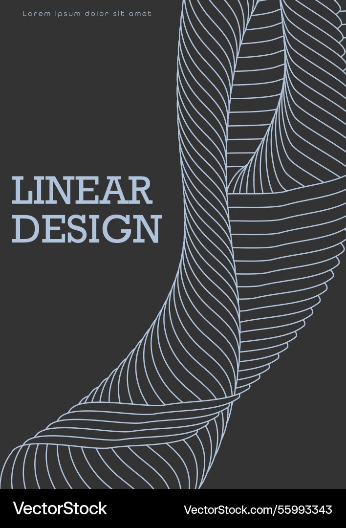 Wavy line design dynamic wave linear vector image
