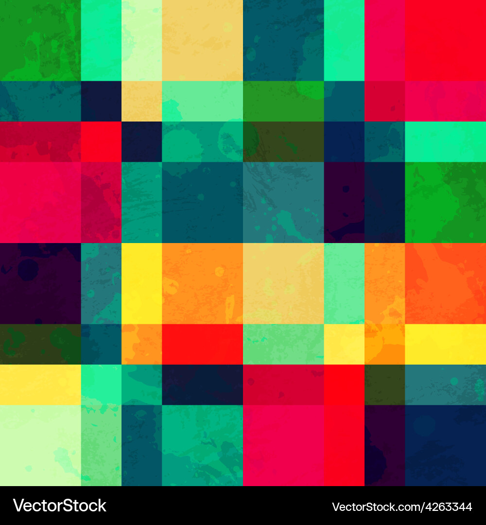 Abstract Colorful Square Pattern vector image