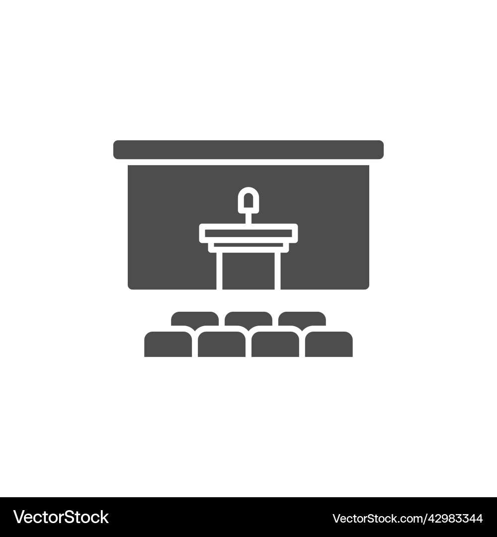 Conference room icon line and solid version – Royalty-Free Vector |  VectorStock, image size:1000x1080