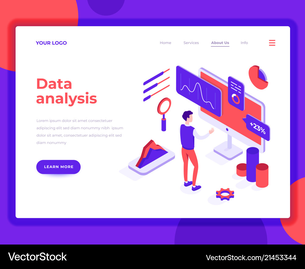 Data analysis people and interact with graphs Data analysis people and interact with graphs vector image