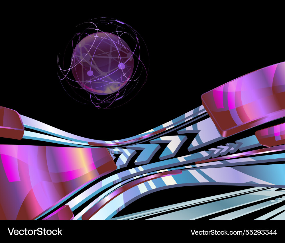Deep data space tech background Deep data space tech background vector image