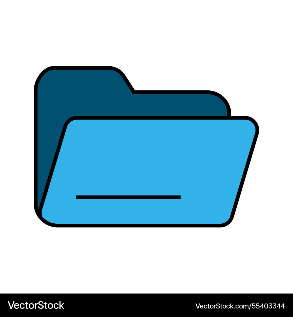 File folder icon in flat design style vector image