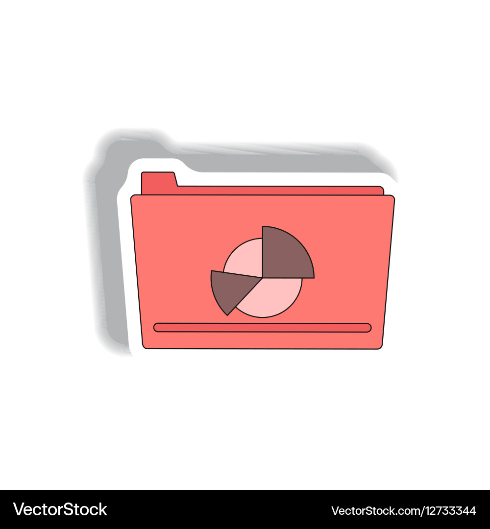 Folder with statistical report vector image