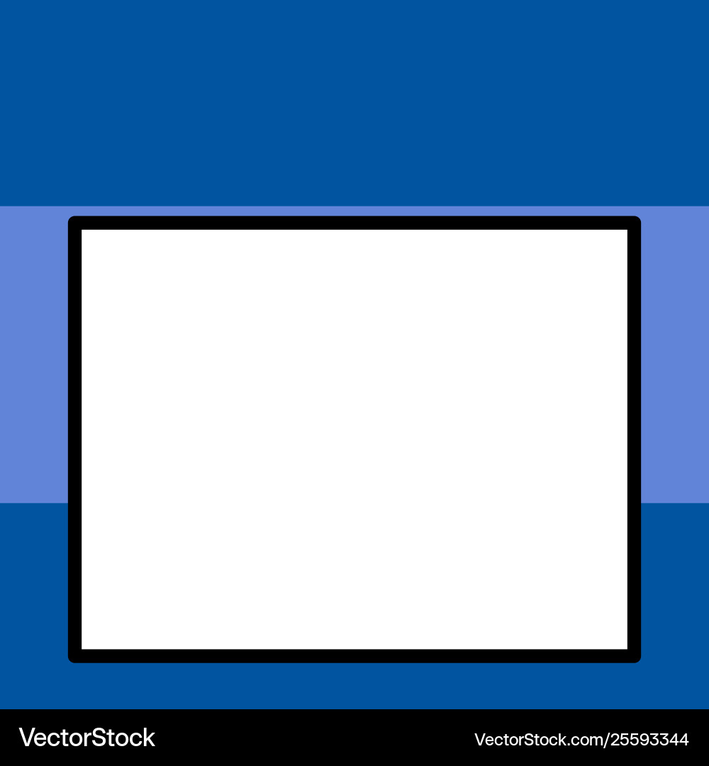 Front close up view big blank rectangle abstract Front close up view big blank rectangle abstract vector image