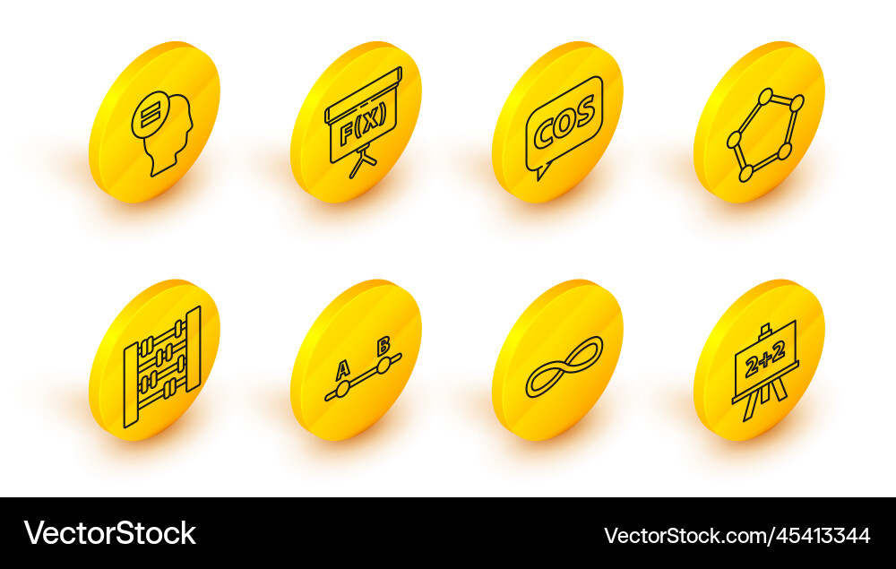 Set line calculator function mathematical symbol Set line calculator function mathematical symbol Vector Image