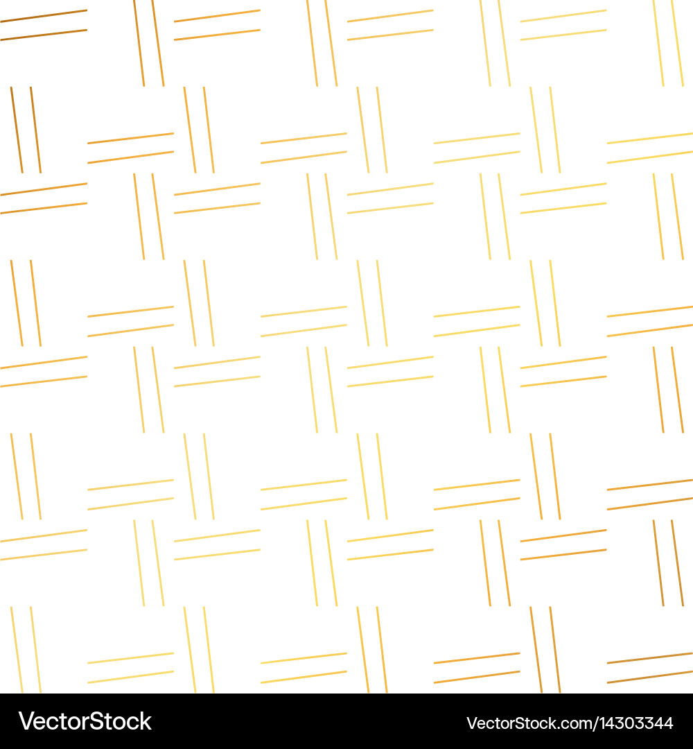 Simples lines pattern in golden color vector image