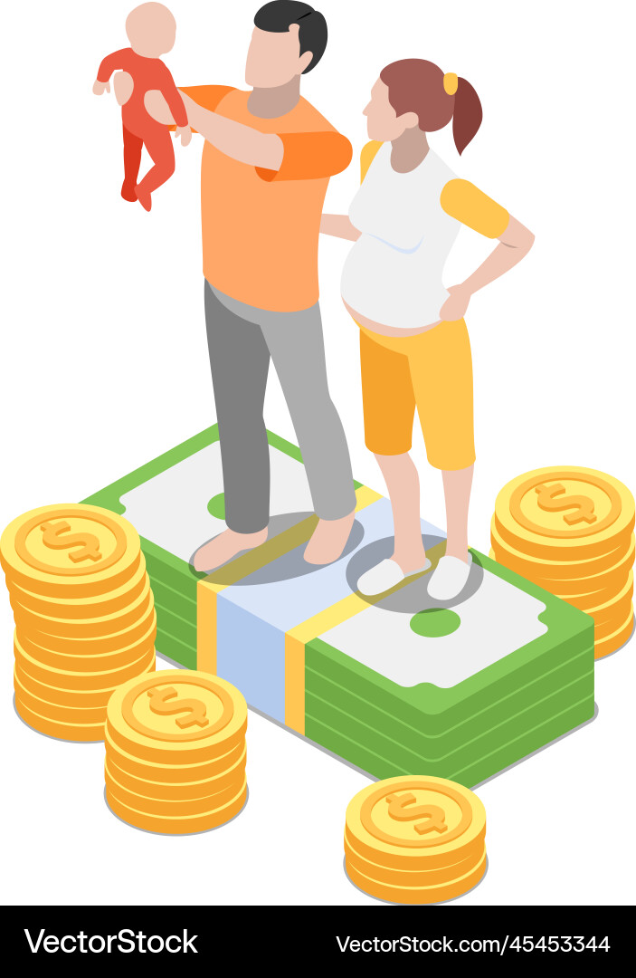 Social security isometric icon Social security isometric icon vector image