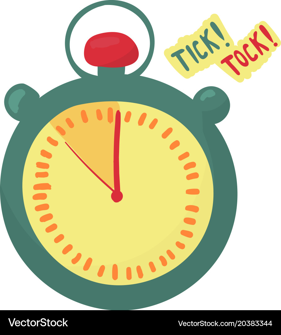 Stopwatch Timer - Time Running Out vector image