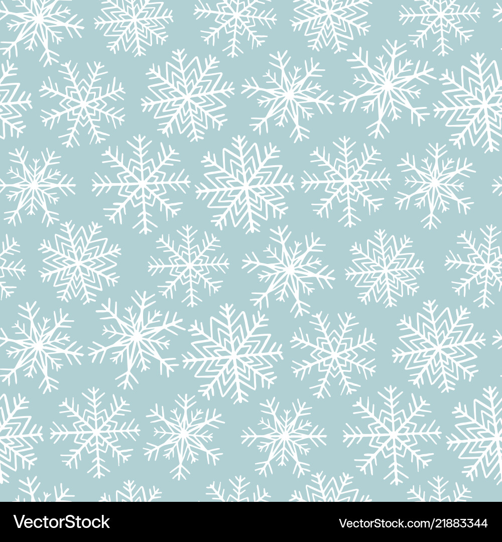 Winter Snowflake Pattern vector image