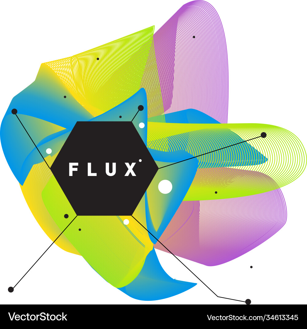 3d colorful wave background dynamic flux effect 3d colorful wave background dynamic flux effect vector image