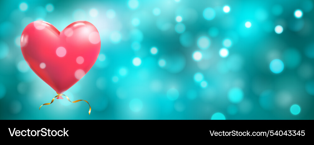 Abstract bokeh background with heart Vector Image