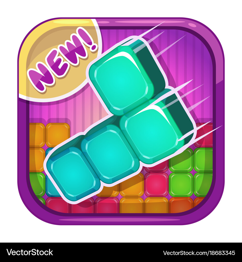 App icon with colorful blocks vector image