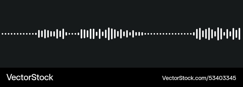 Audio waveform music wave element Vector Image