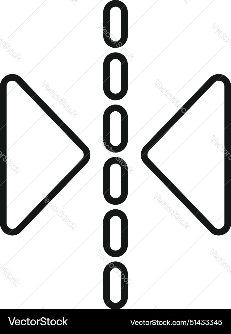 Black outline icon of play and pause button Vector Image