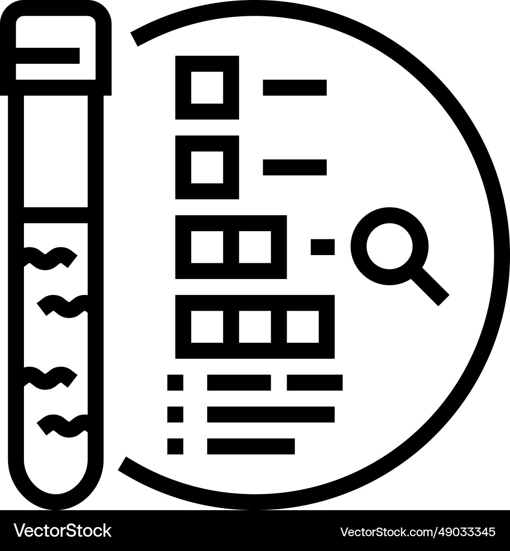 Borehole logging hydrogeologist line icon Borehole logging hydrogeologist line icon vector image