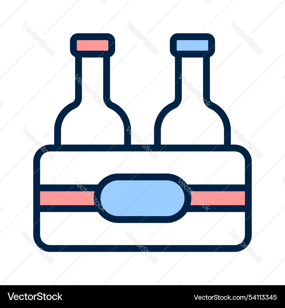 Bottles crate Vector Image