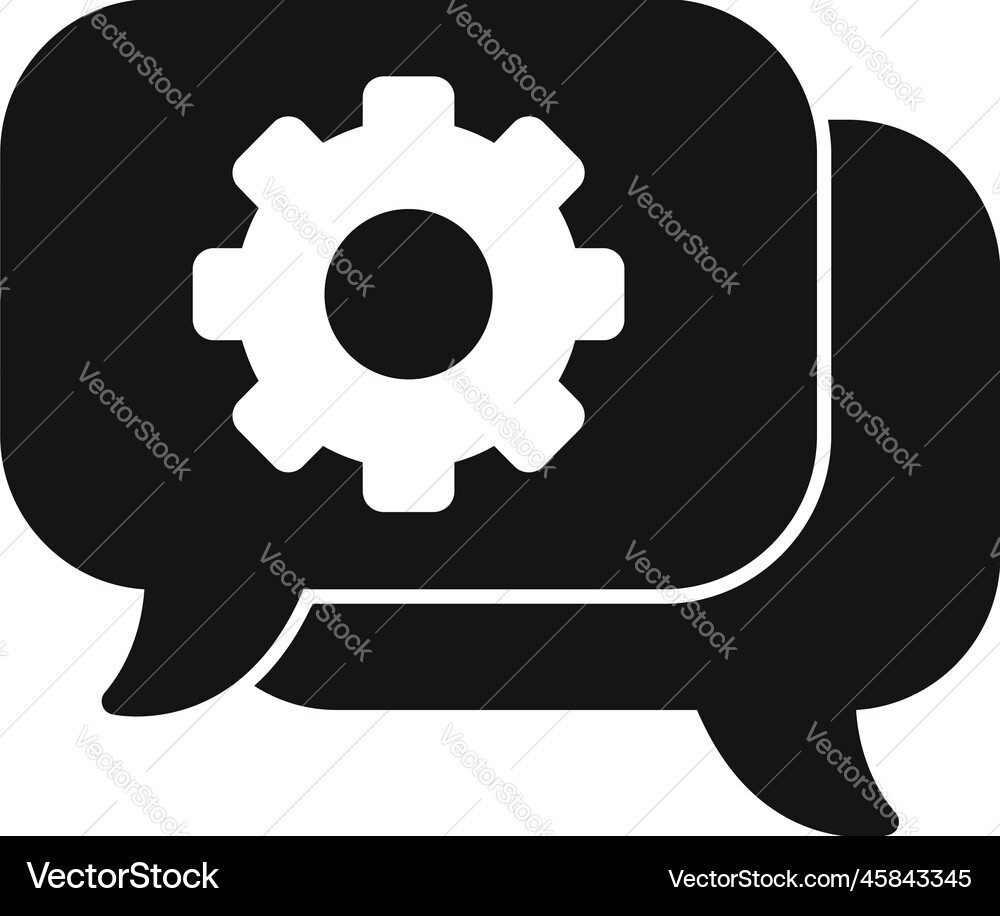 Chat core values icon simple business Vector Image