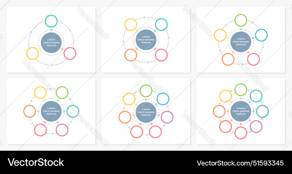 Circle infographic templates Royalty Free Vector Image