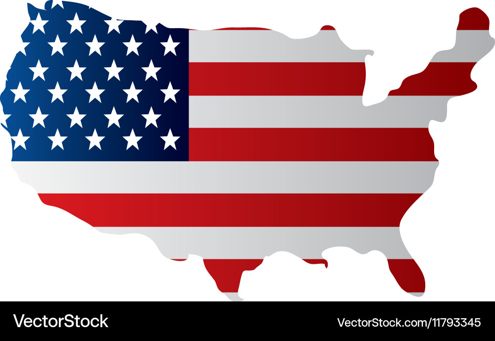 Landkarte von Usa Vektorbild