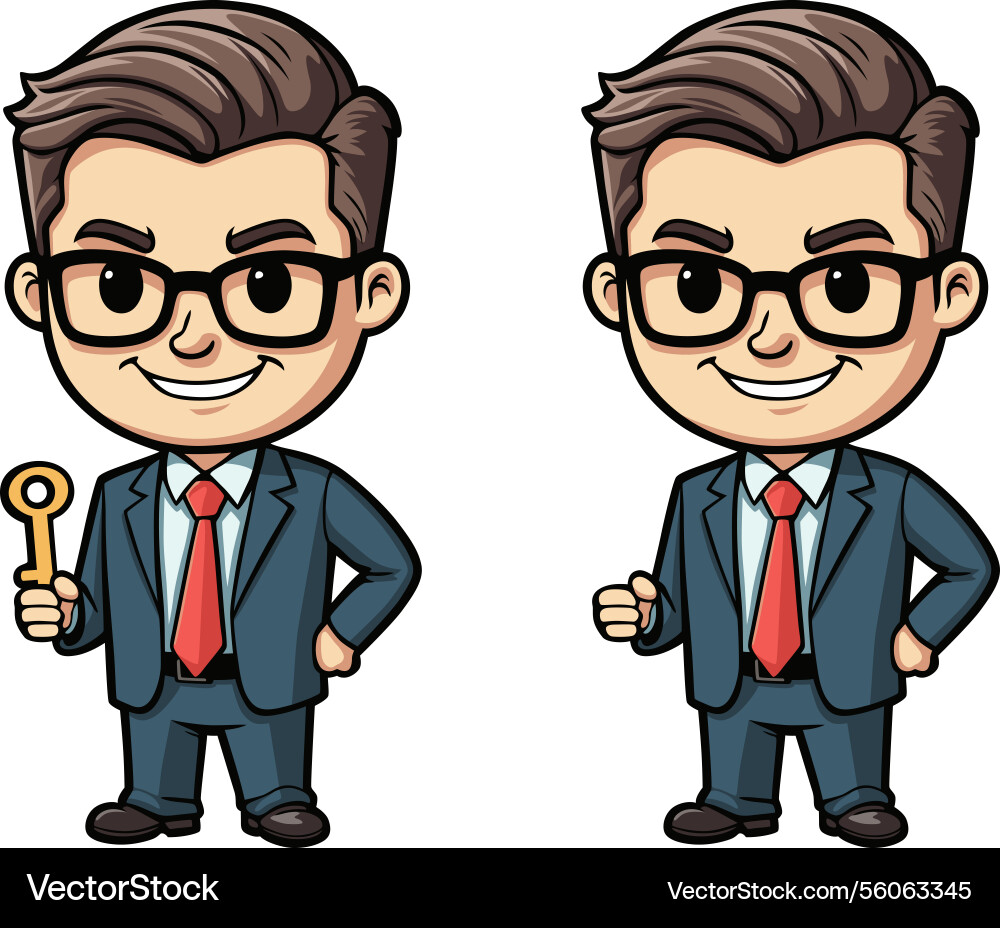 Man holding key Man holding key vector image