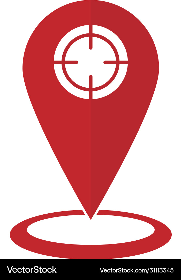 Map pin in flat design empty background Map pin in flat design empty background vector image