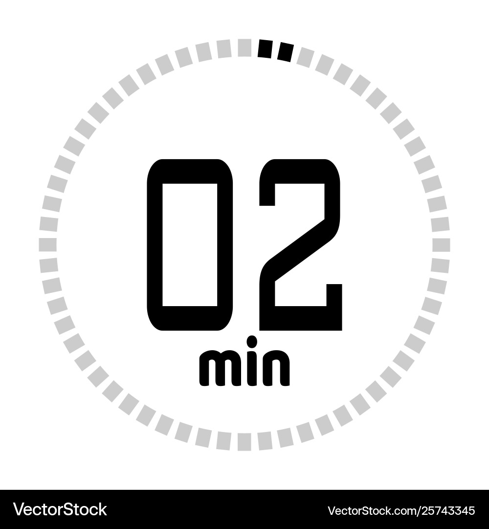 Minutes countdown timer vector image