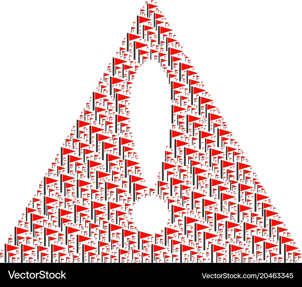 Mistake triangle sign pattern of flag Vector Image