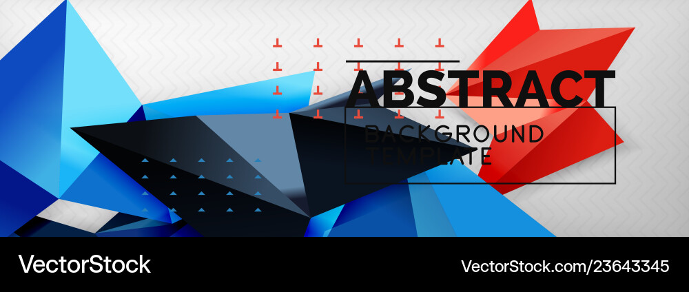 Mosaic triangular 3d shapes composition geometric Mosaic triangular 3d shapes composition geometric vector image