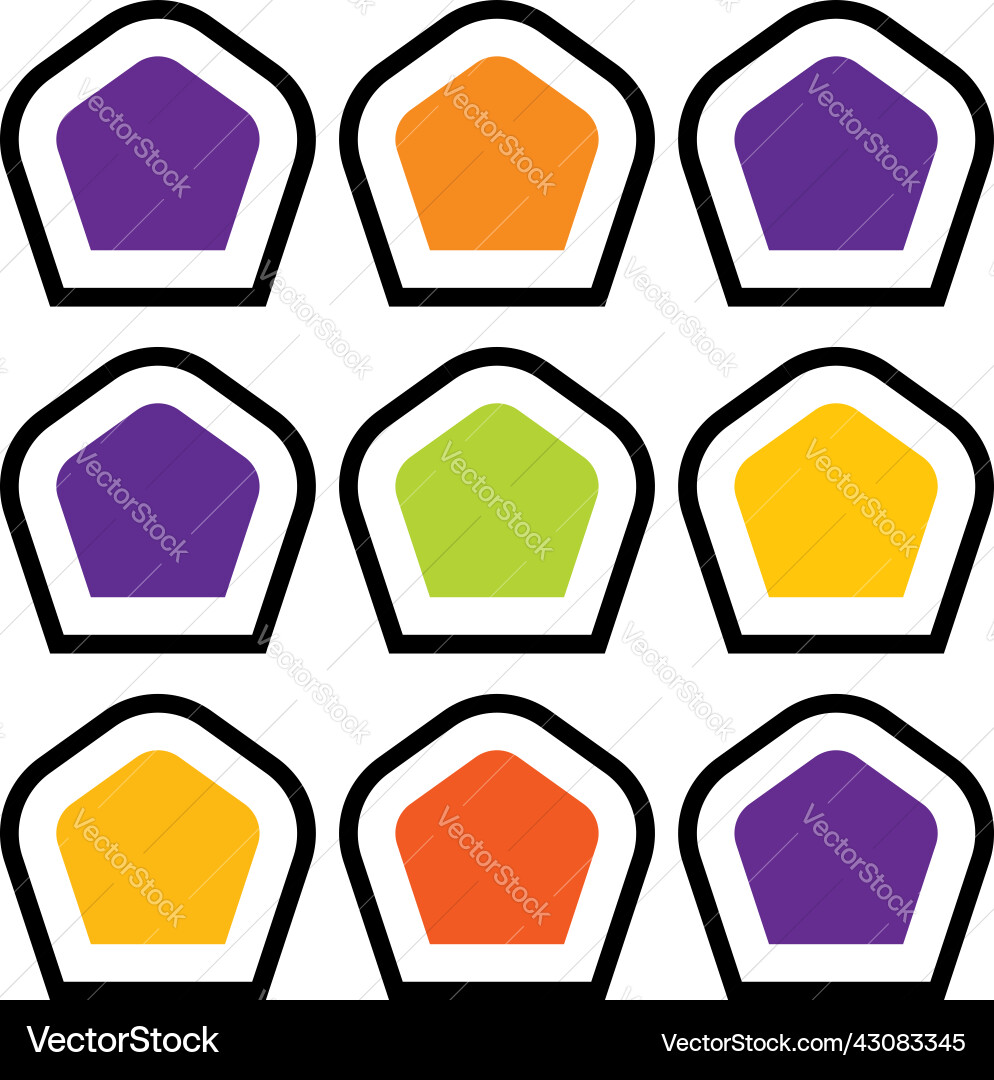 Polygon shape element with rounded corners Polygon shape element with rounded corners Vector Image