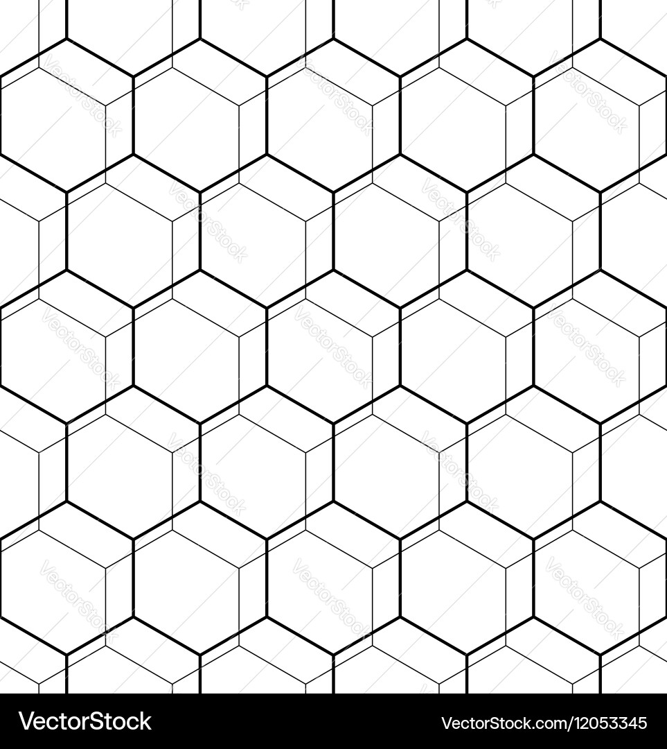Seamless abstract pattern with hexagons vector image
