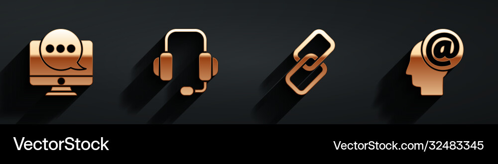 Set chat messages notification on monitor Set chat messages notification on monitor vector image