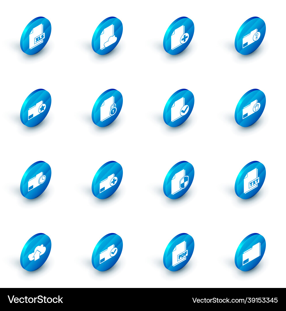 Set cloud storage text document add new file Set cloud storage text document add new file Vector Image