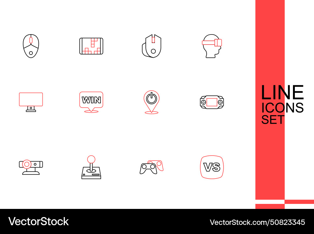 Set line vs versus battle game controller Set line vs versus battle game controller vector image
