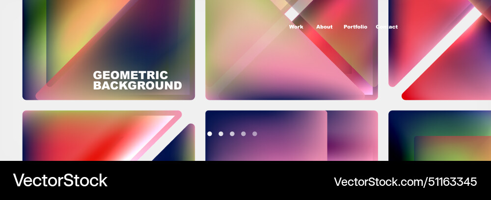 Various geometric patterns featuring a colorful Various geometric patterns featuring a colorful vector image