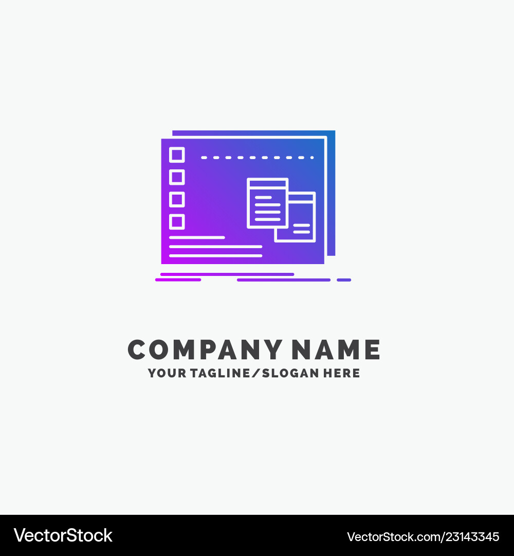 Window mac operational os program purple business vector image