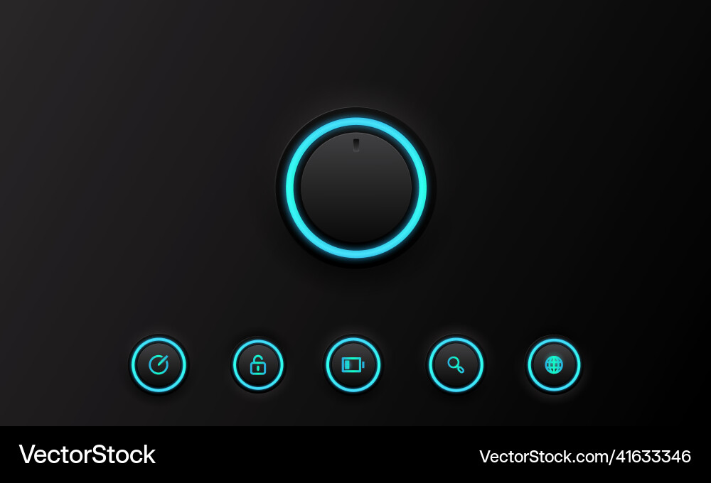 3d rendering isolated on black background Vector Image