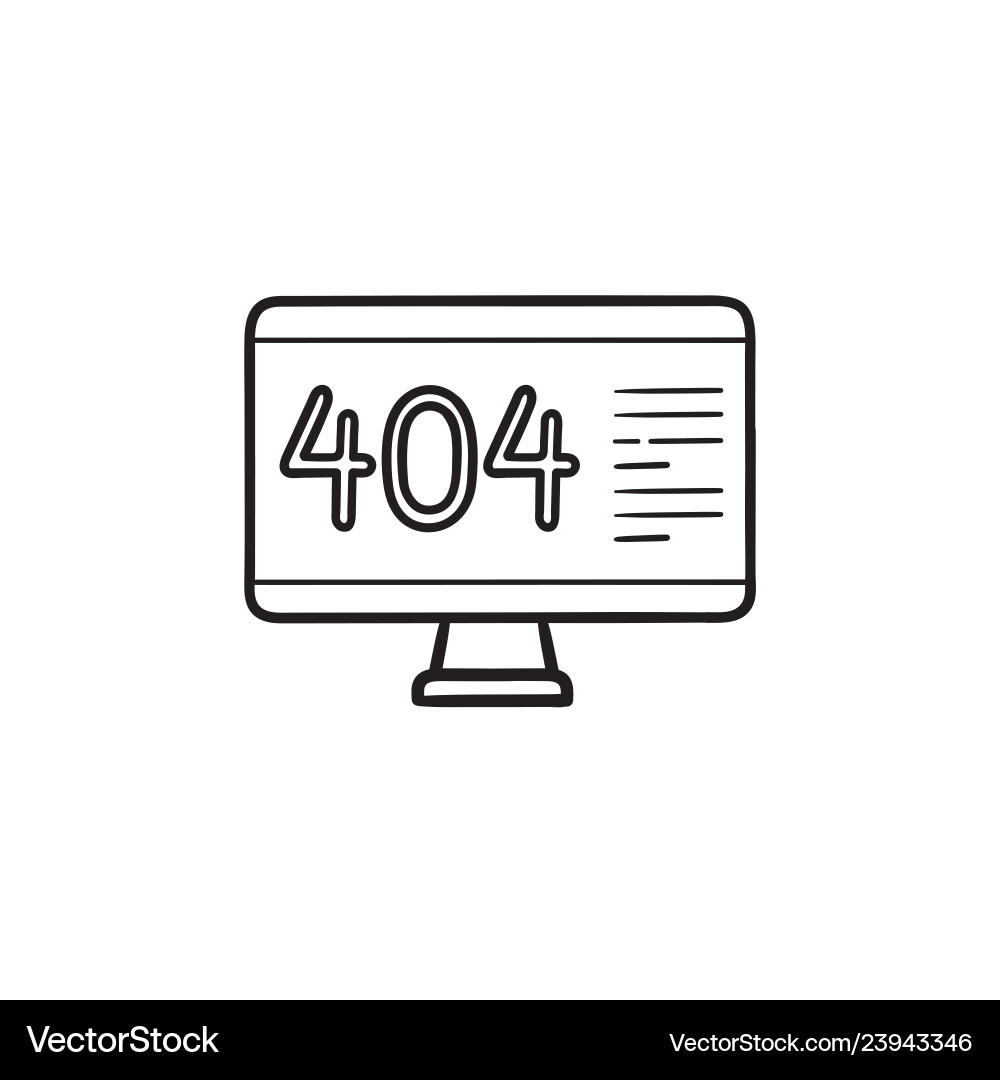 404 Error Page - Computer Icon vector image