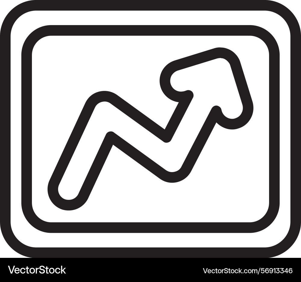 Arrow bar up linear style icon design vector image