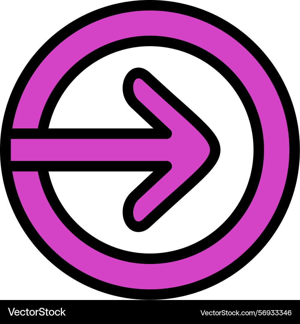 Arrow circle left line filled style icon design Vector Image