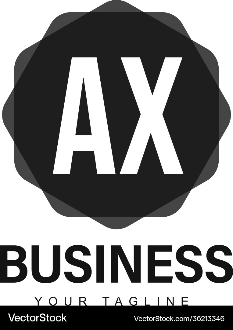 Ax initial a logo design with abstract style Ax initial a logo design with abstract style vector image