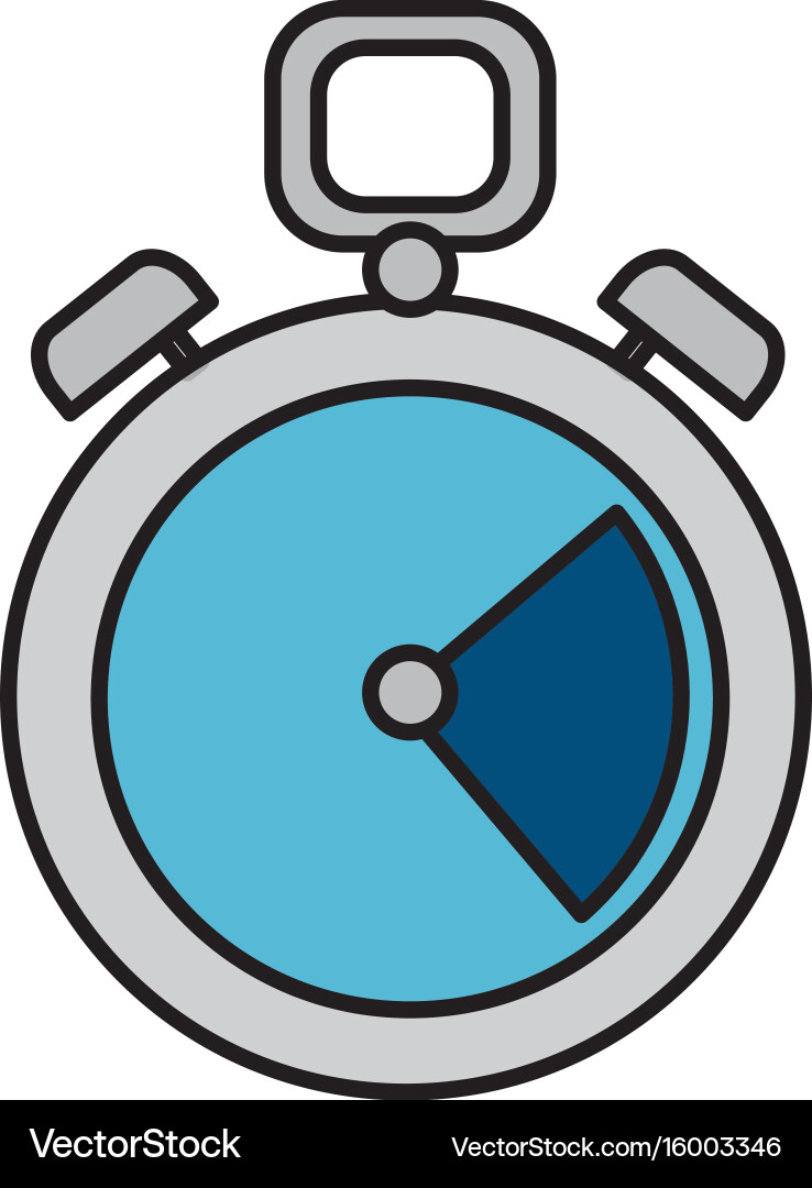 Chronometer timer isolated icon Vector Image
