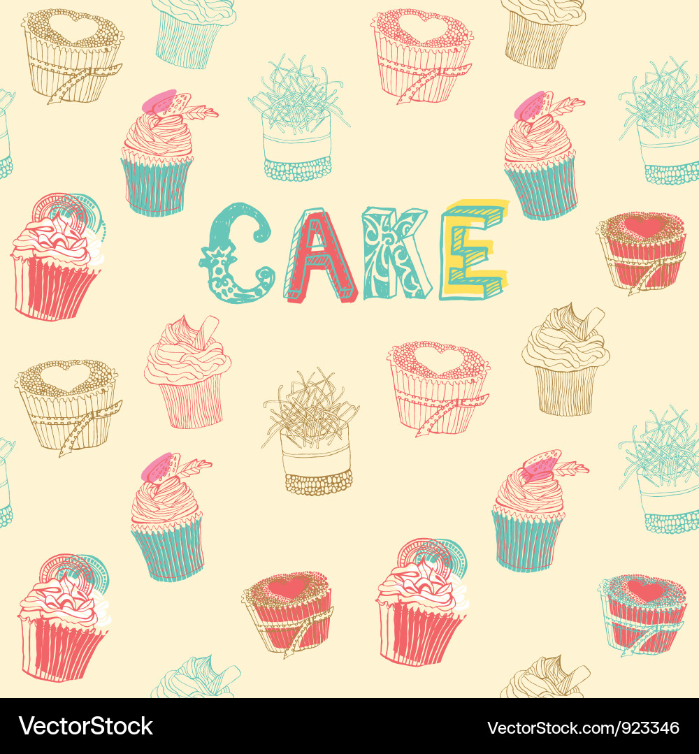 Cupcake Pattern vector image