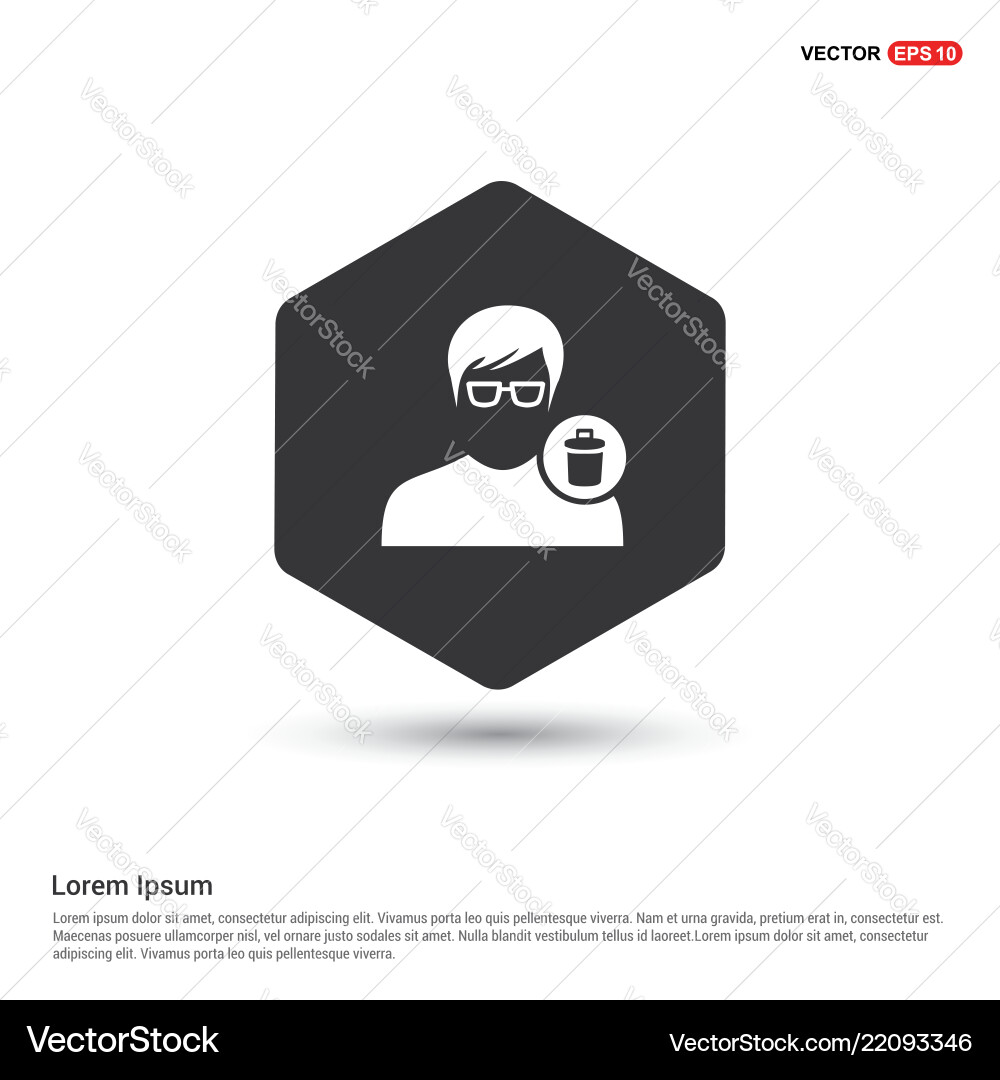 Delete user icon Delete user icon vector image